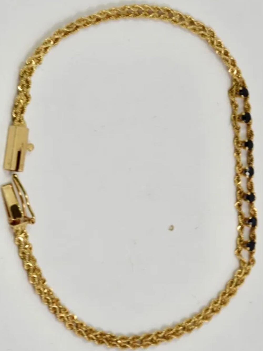 Elegant 14 Yellow Gold Sapphire Bracelet Estate Jewelry